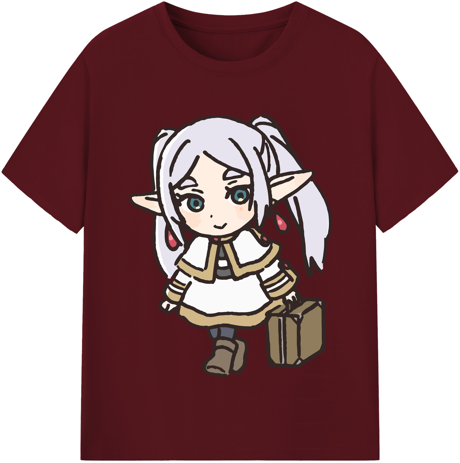 （画像用） 葬送のフリーレン Frieren 綿100％半袖Tシャツ（フロントプリント）